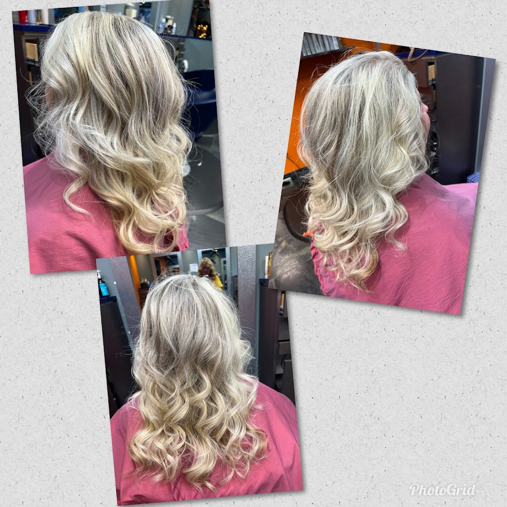 Cool blonde balayage, long layers