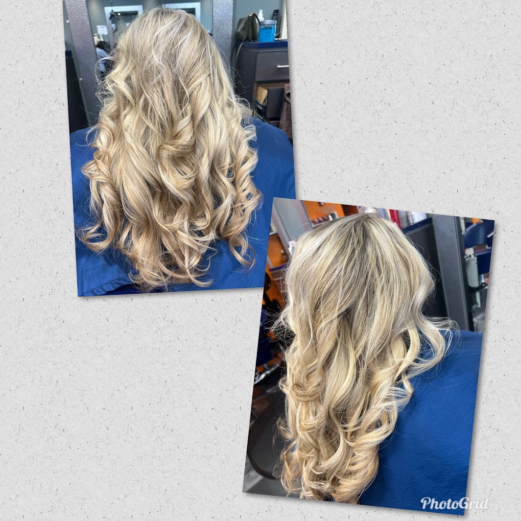 Warm brunette blowout with curls