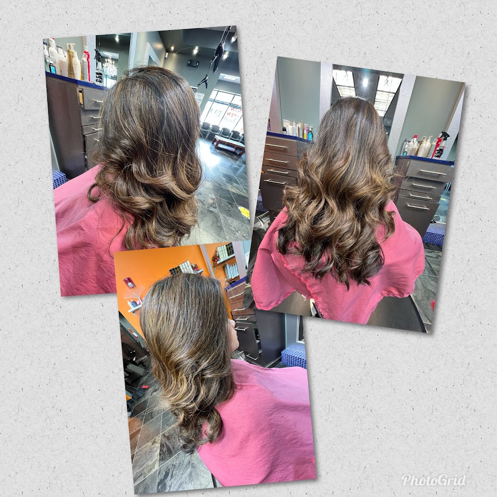 Caramel highlights on a stacked bob