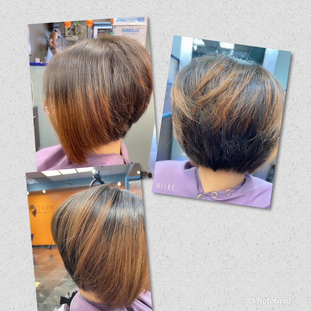 Blonde highlights with soft curls